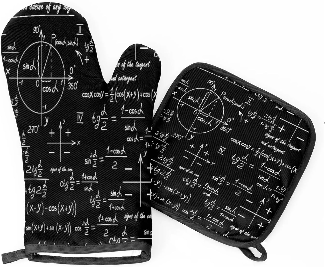 Knowledge Interesting Design Pot Holder Oven Mitt Set for Kitchen