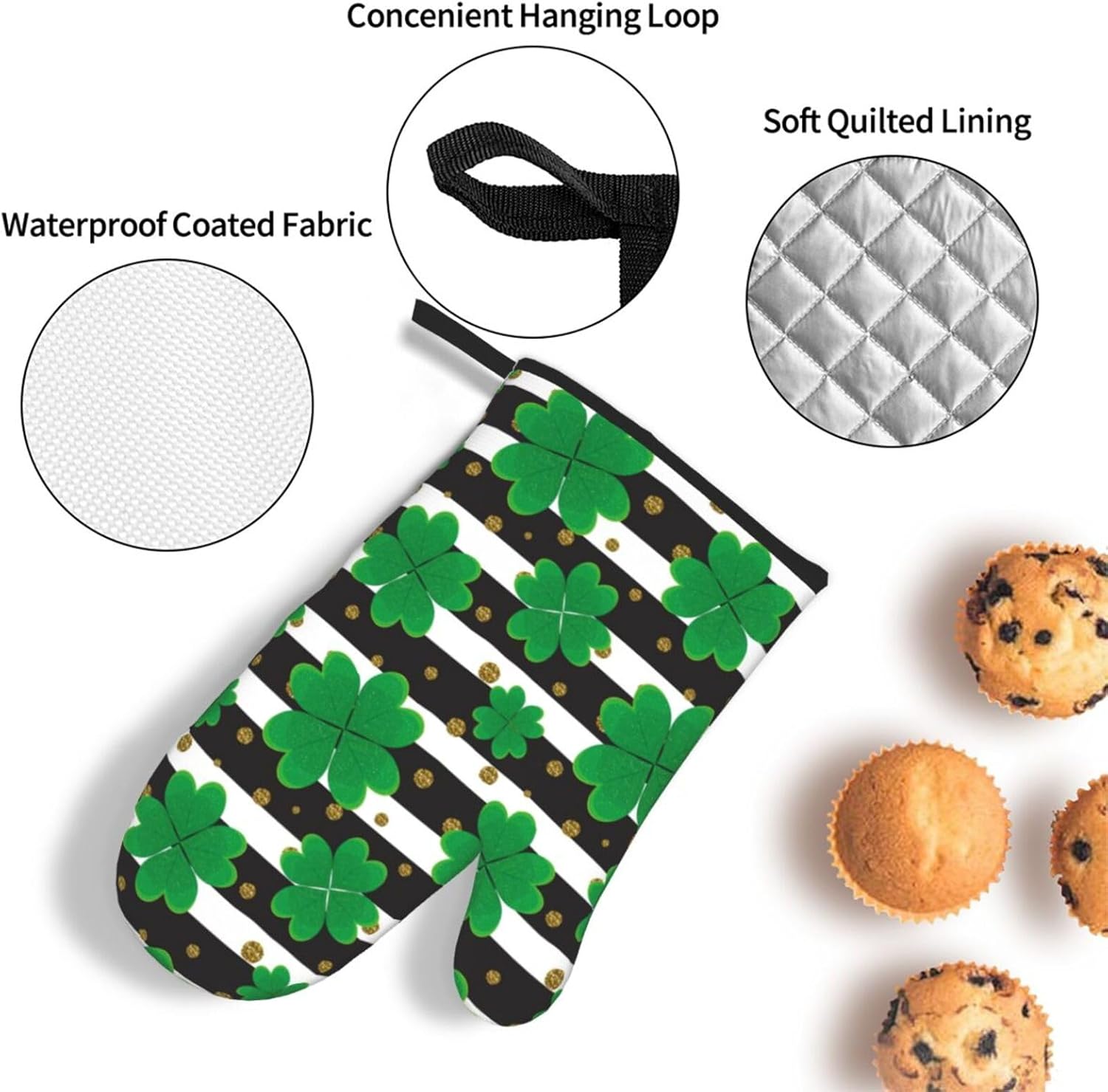 St Patricks Day 3 Piece Oven Mitt Set