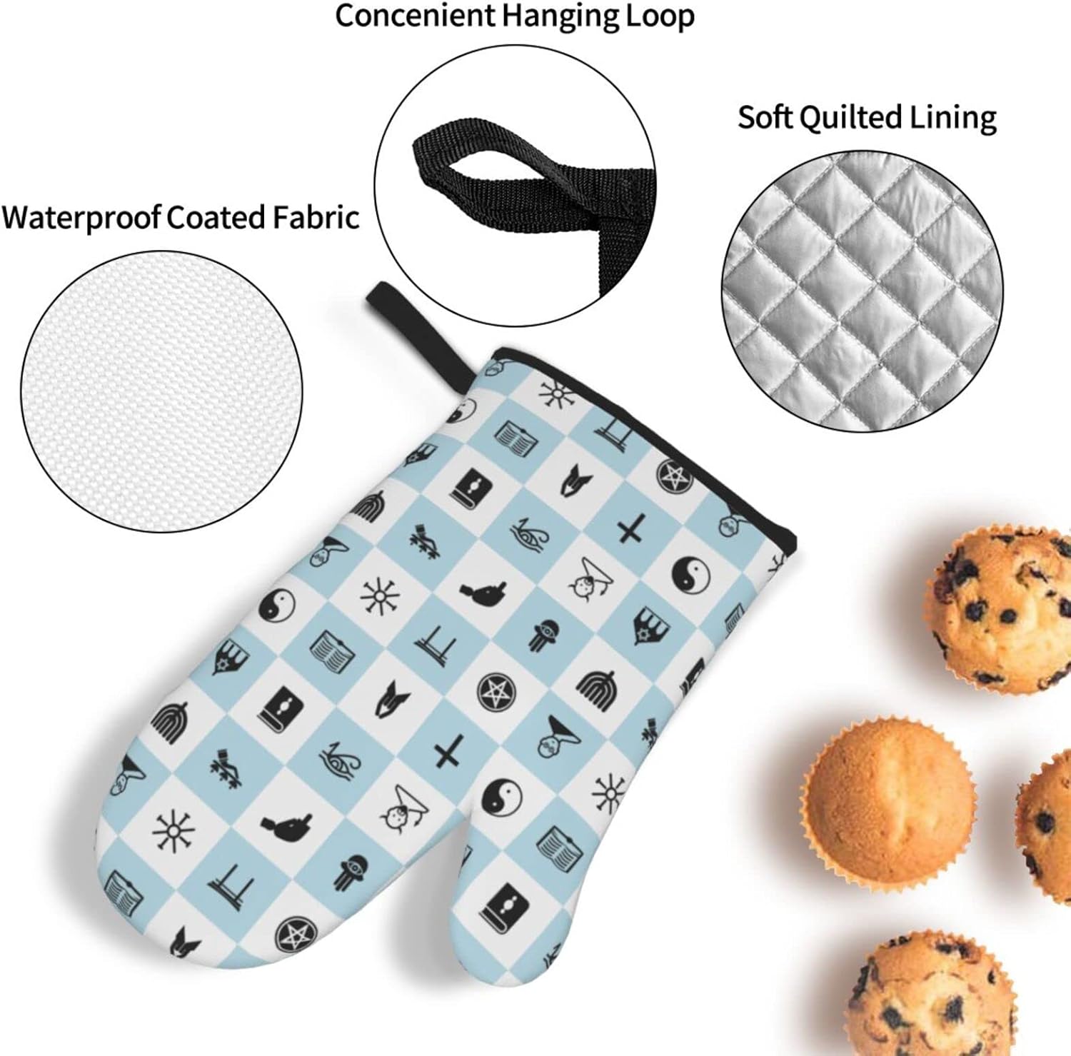 Adjustable Hanukkah Oven Mitt Set