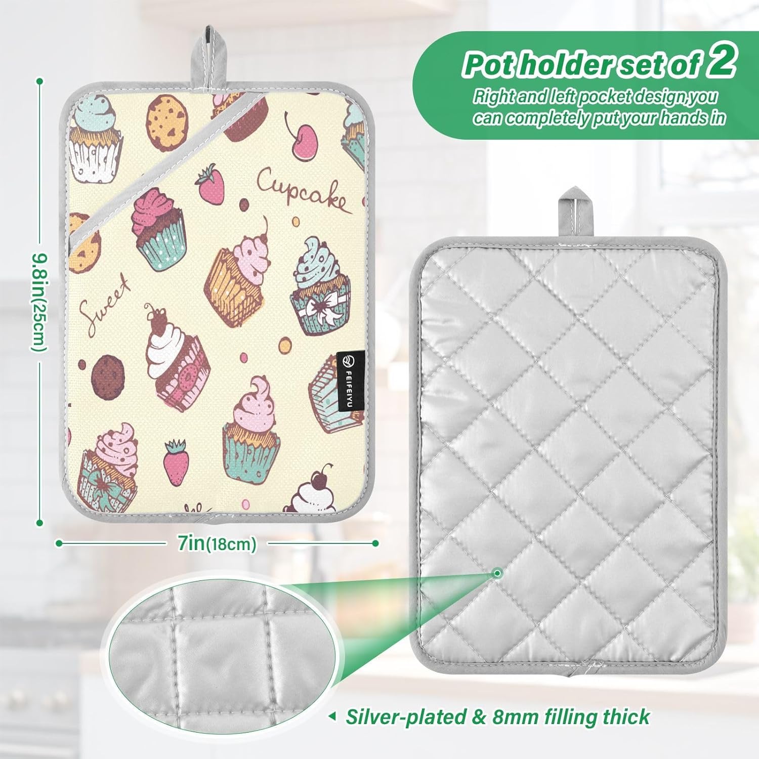 Perfect for Baking Heat-Resistant Potholders for Ovenmitts