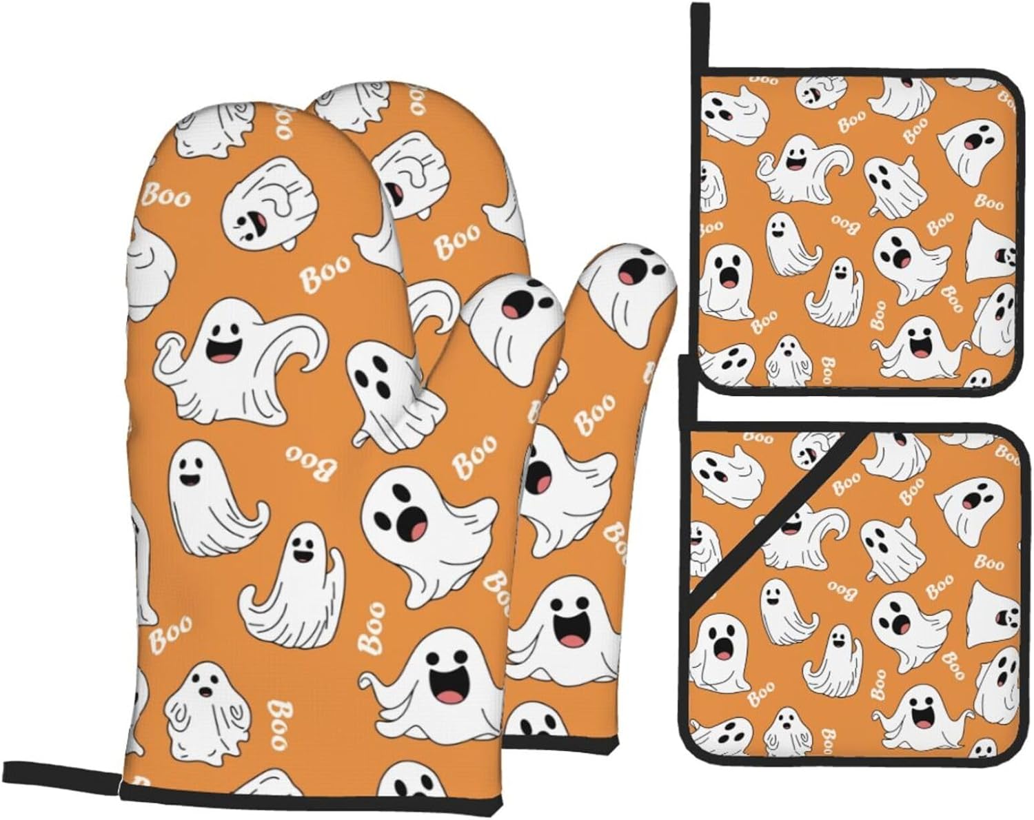 Oven Mitts Potholders Set Halloween Edition