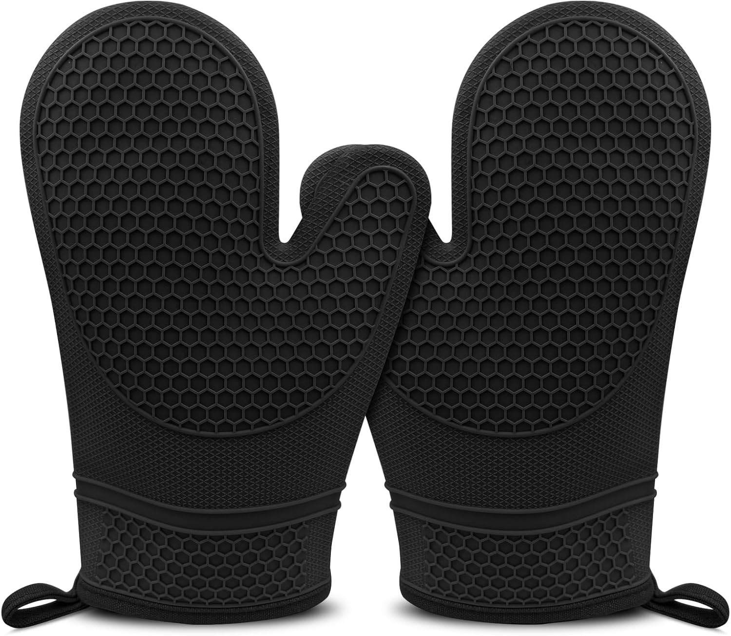 Monbalcon Oven Mitts Silicone Kitchen Gloves Heat Resistant Pair waterproof