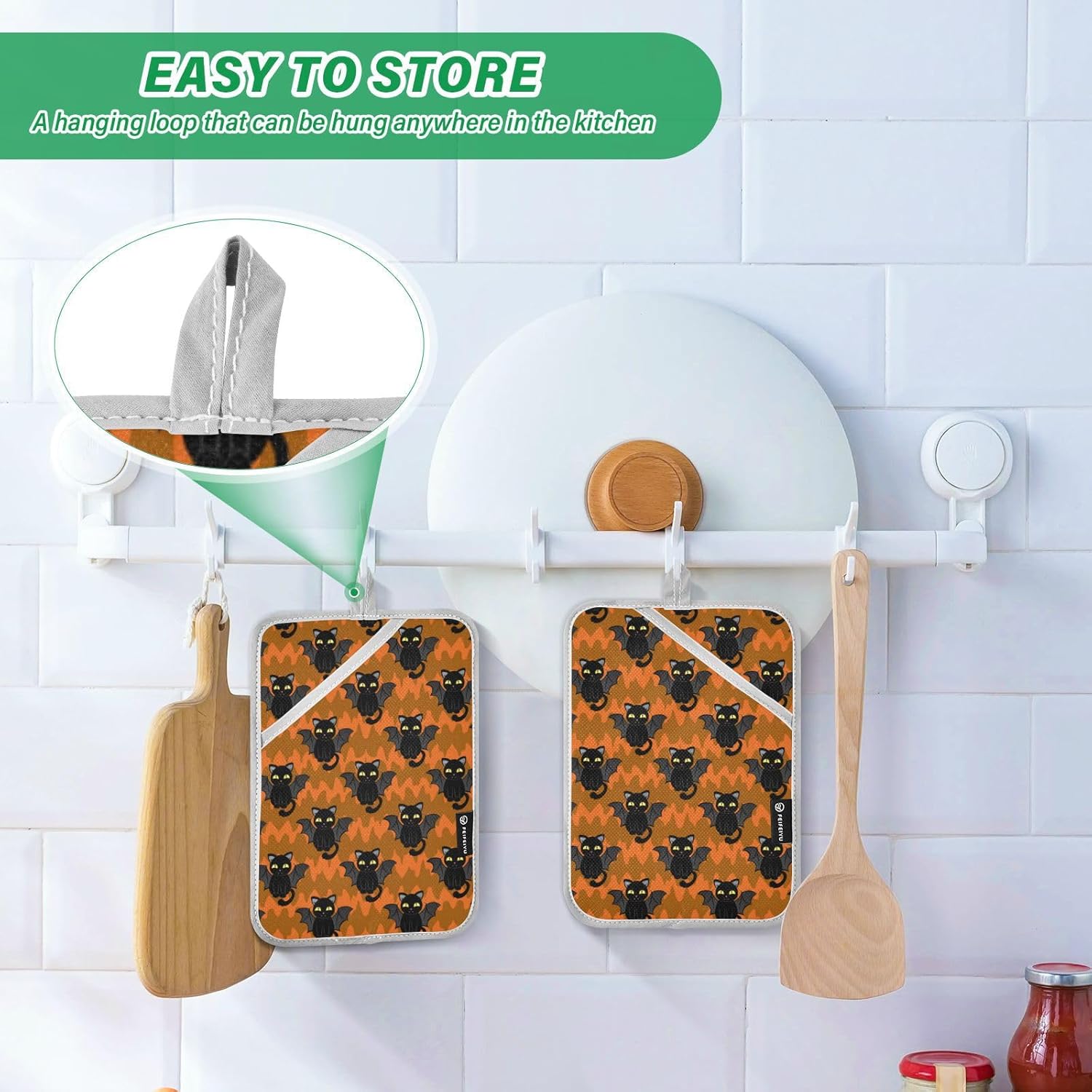 Pumpkin Batcheloring Pot Holder Set