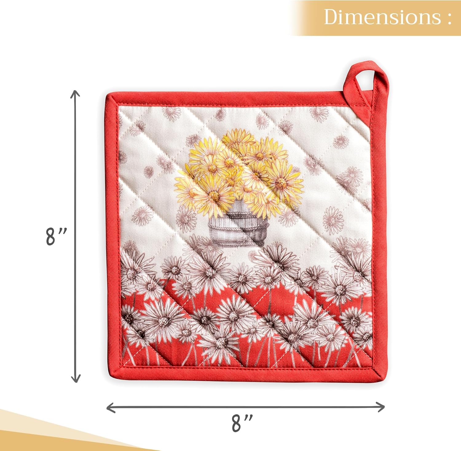 Maison d Hermine 8x8 Quilted Cotton Potholder