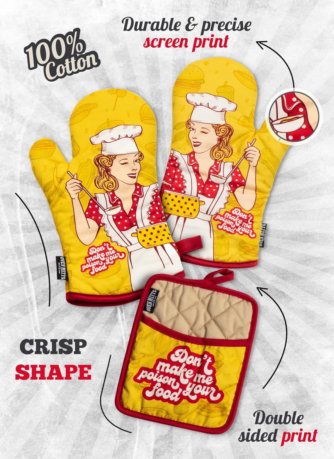 Top Choice Oven Mitts and Pot Holder Set