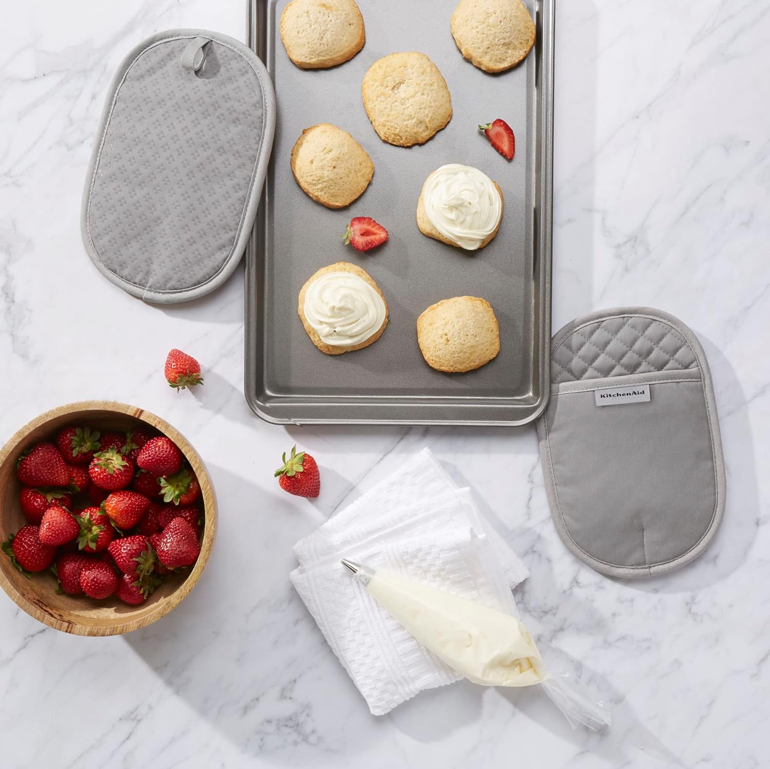 Safe and Heat-Resistant KitchenAid Asteroid Potholders Set - Perfect for Cooking