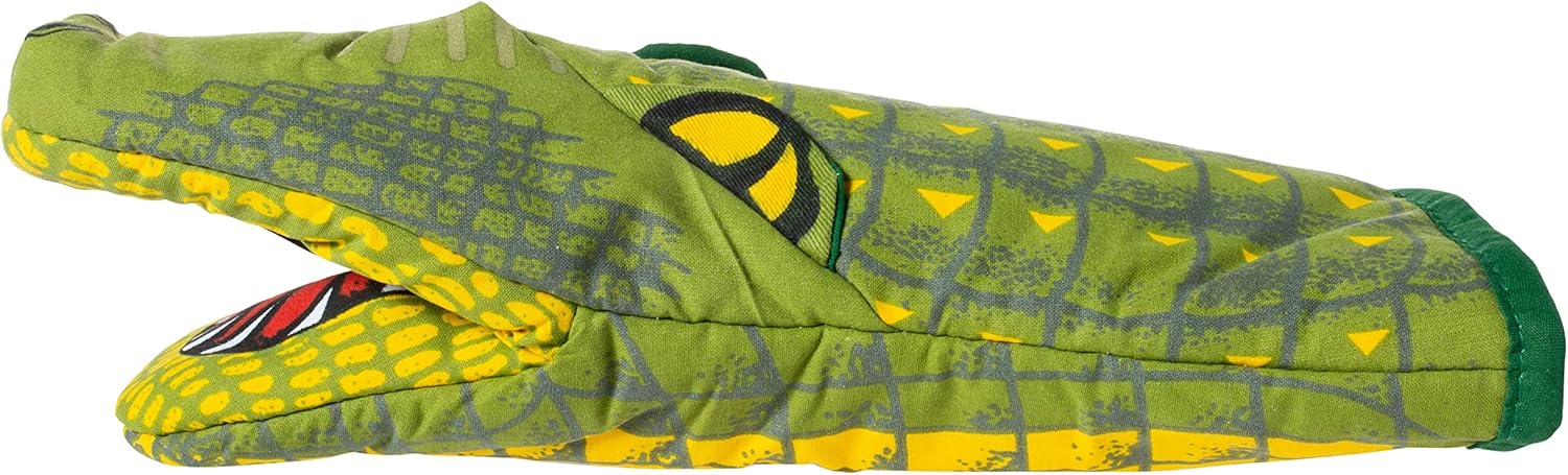 Artisan Owl Novelty 3D Alligator Oven Mitt Green