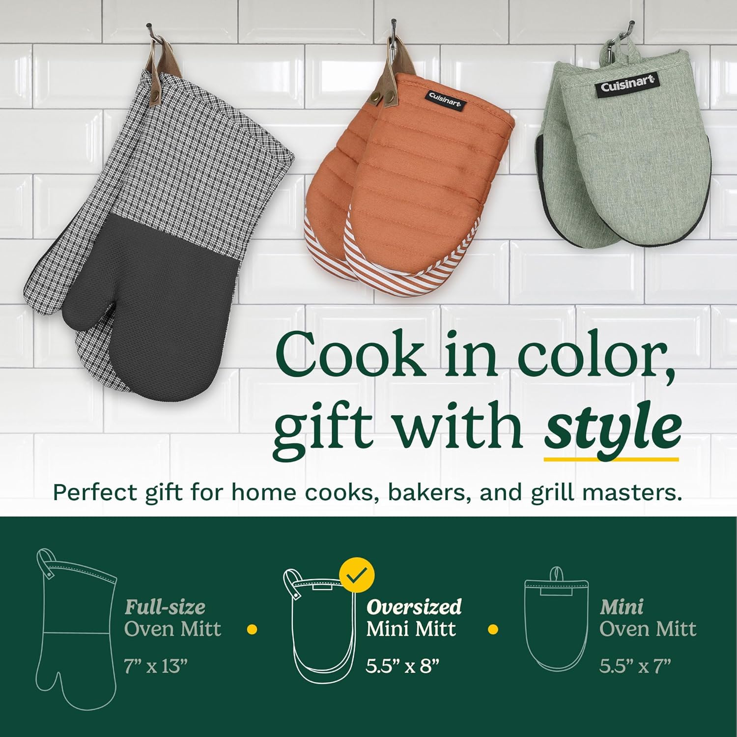 Keep hands safe with the Cuisinart Mini Oven Mitts