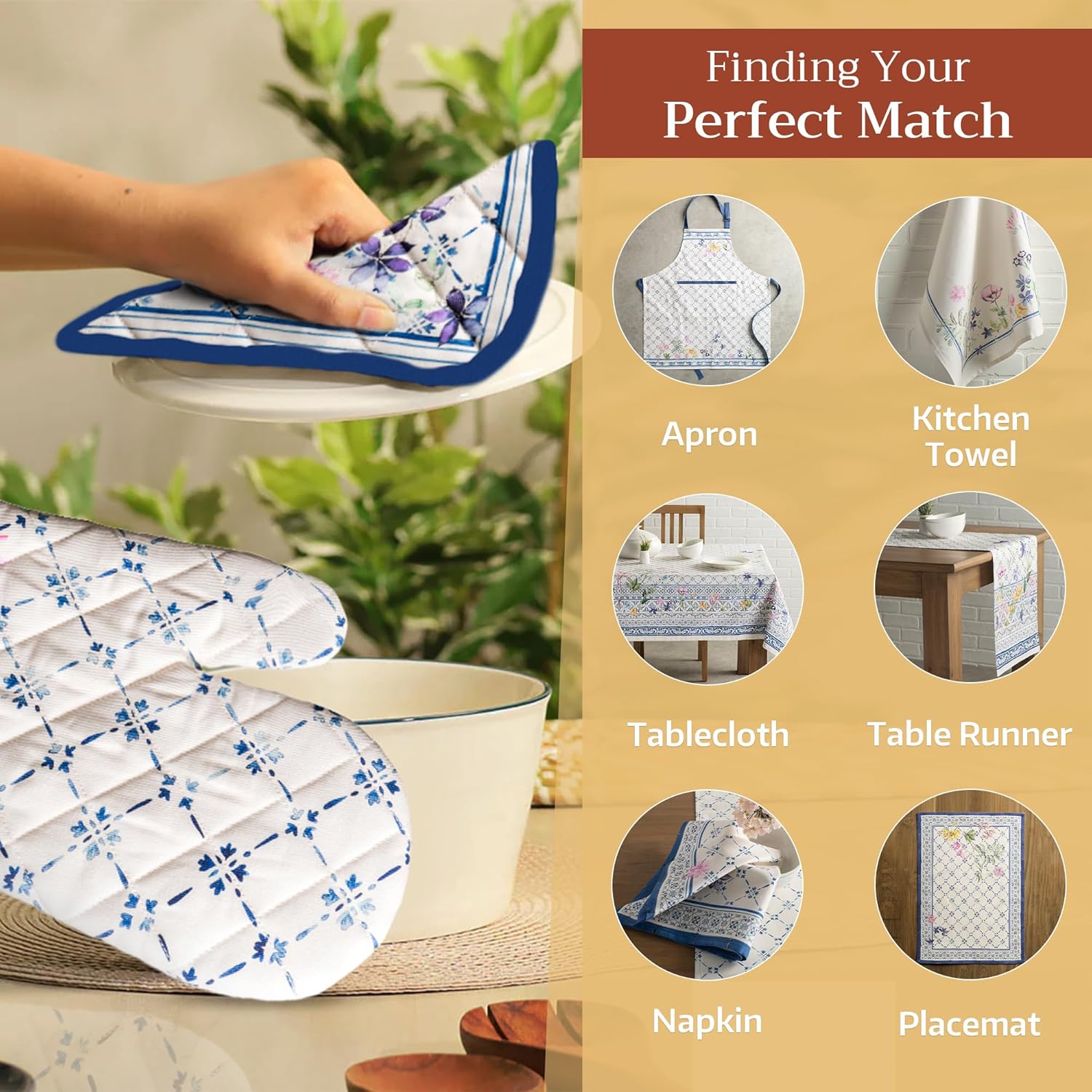 Crisp Comfortable Oven Gloves