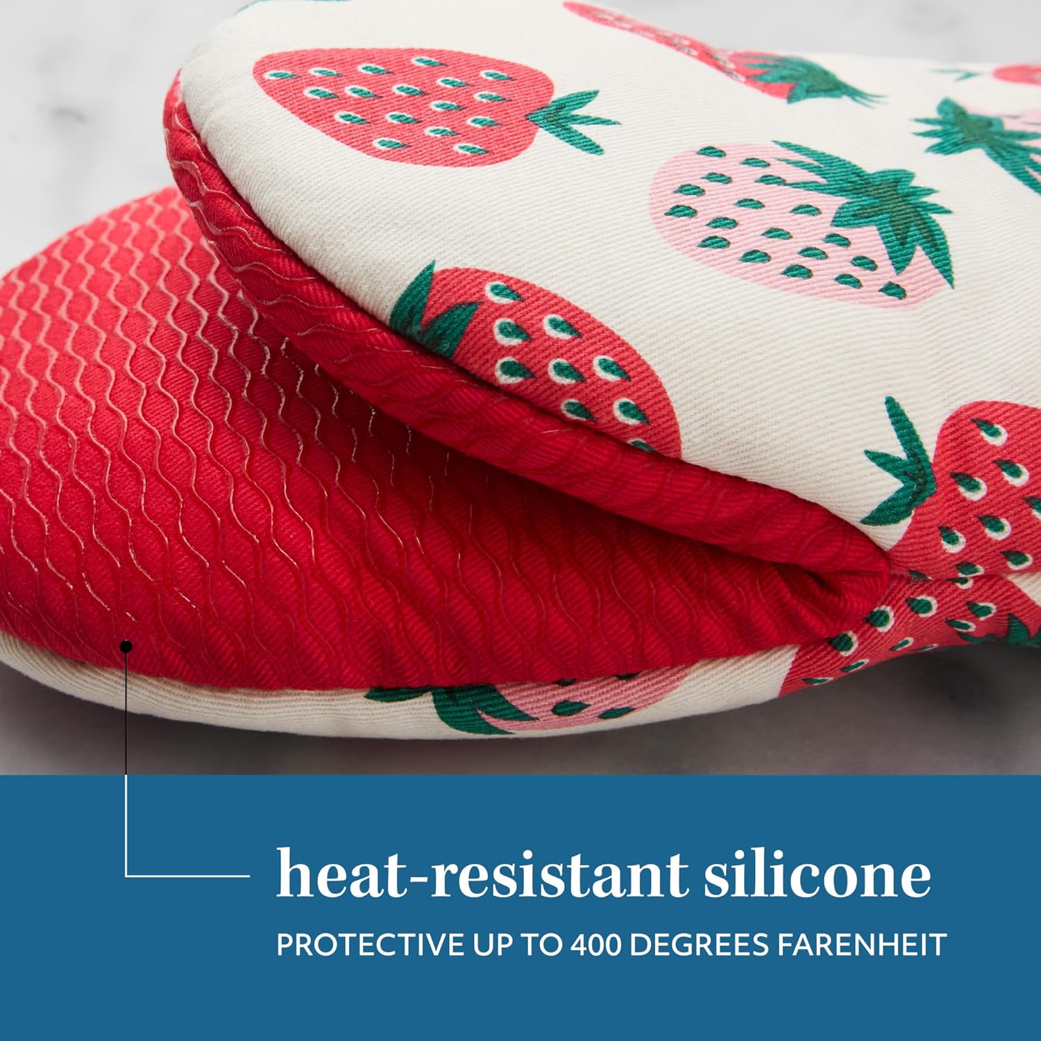 Quirky Strawberry Oven Mitts Set