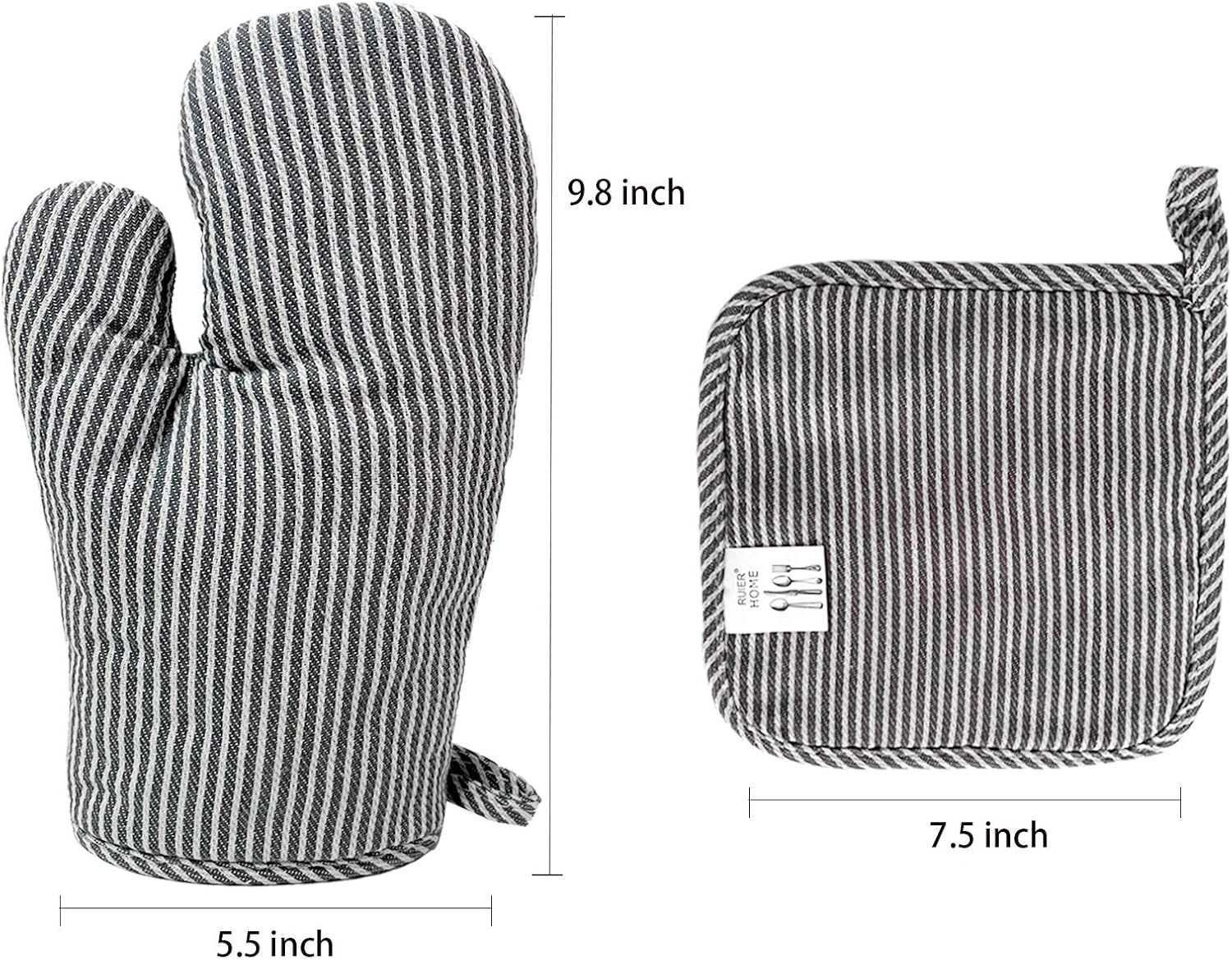 Safe Heat-Resistant 4-Piece Oven Mitts Pot Holders for Kitchen Use