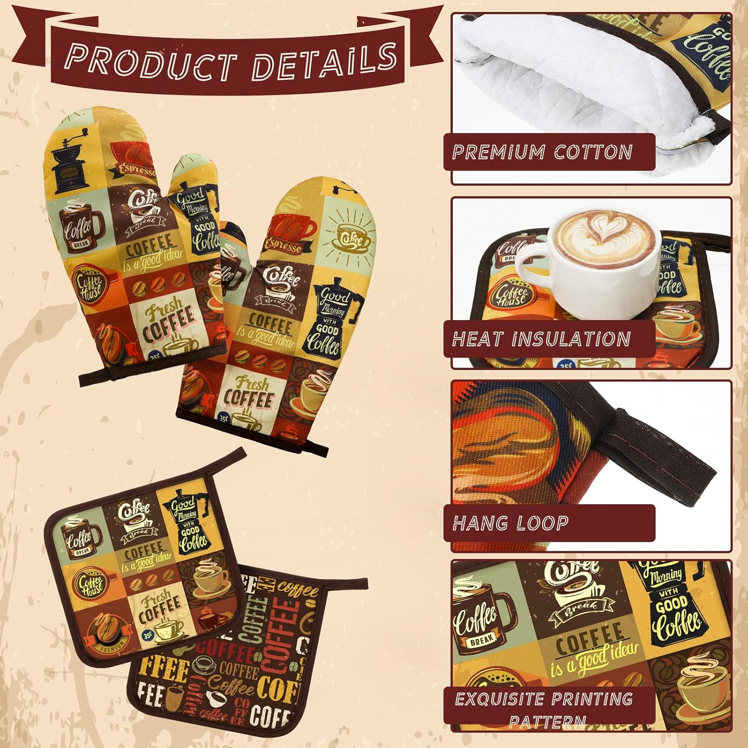 Bencailor Boho Brown Kitchen Accessories