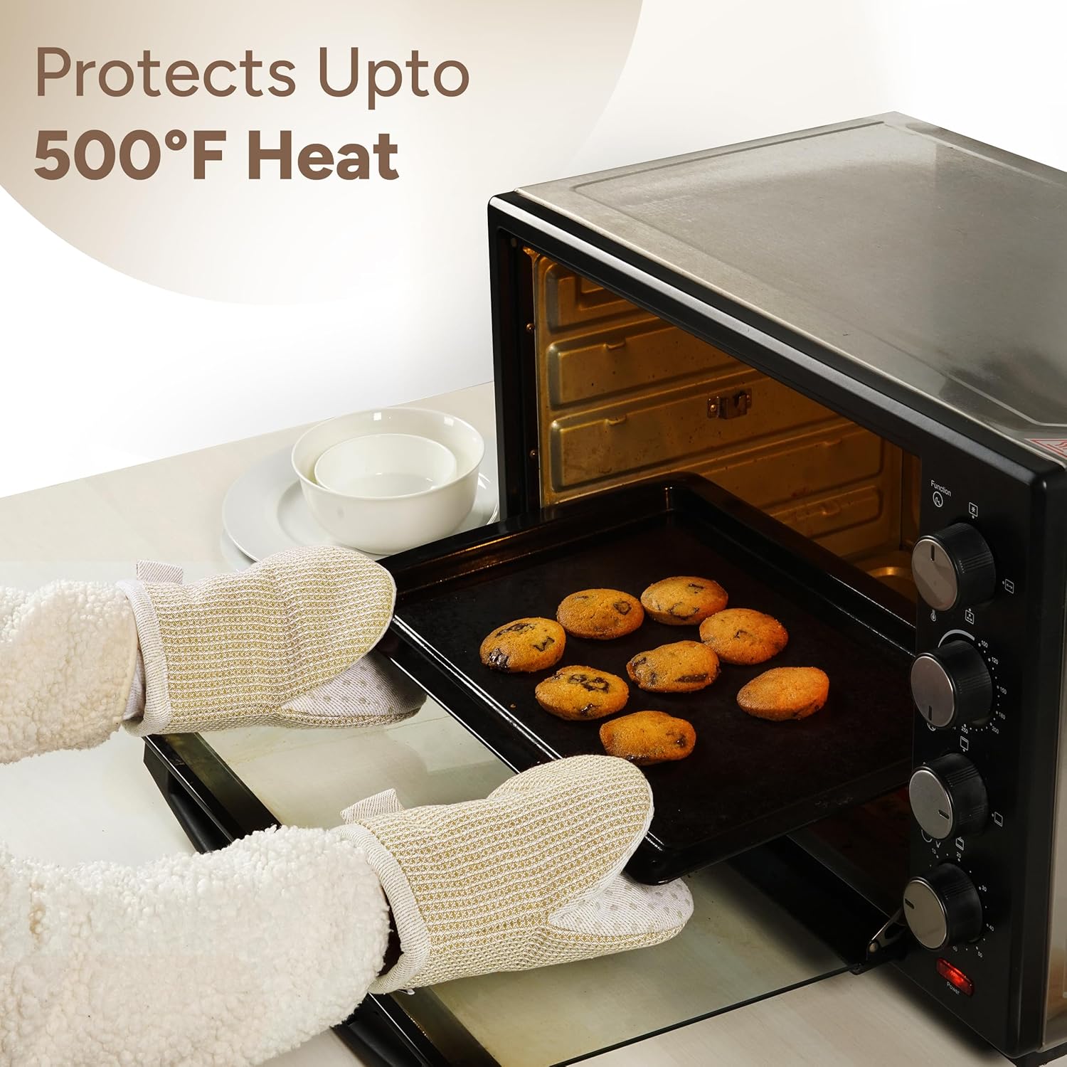 Casa Platino Mini Oven Mitts Silicone Pot Holders Set - Heat-Resistant KitchenEssentials