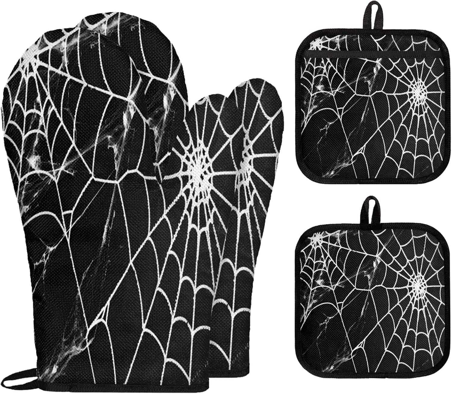 TropicalLife 4Pc Oven Mitts and Pot Holders Set