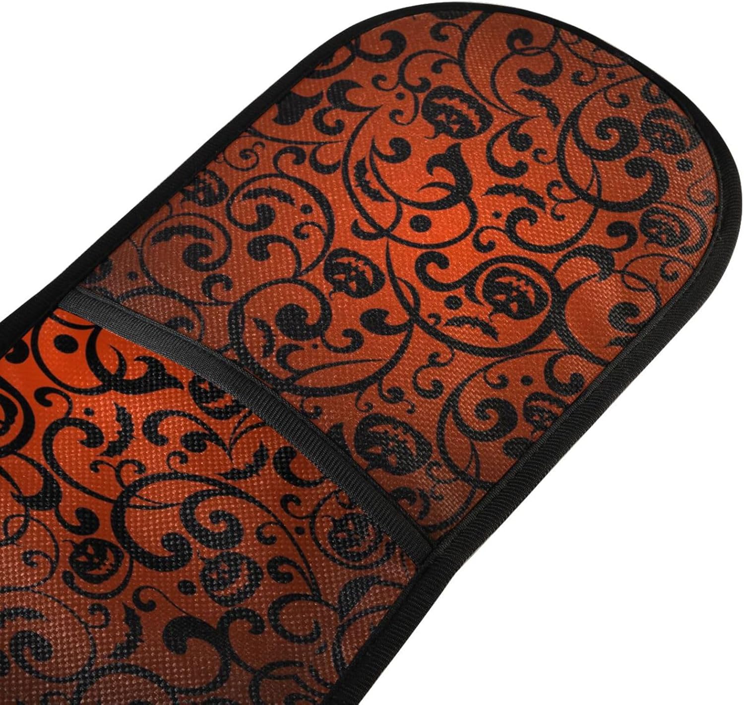 Fygkptb Halloween Black Flowers with Pumpkins Double Oven Mitts