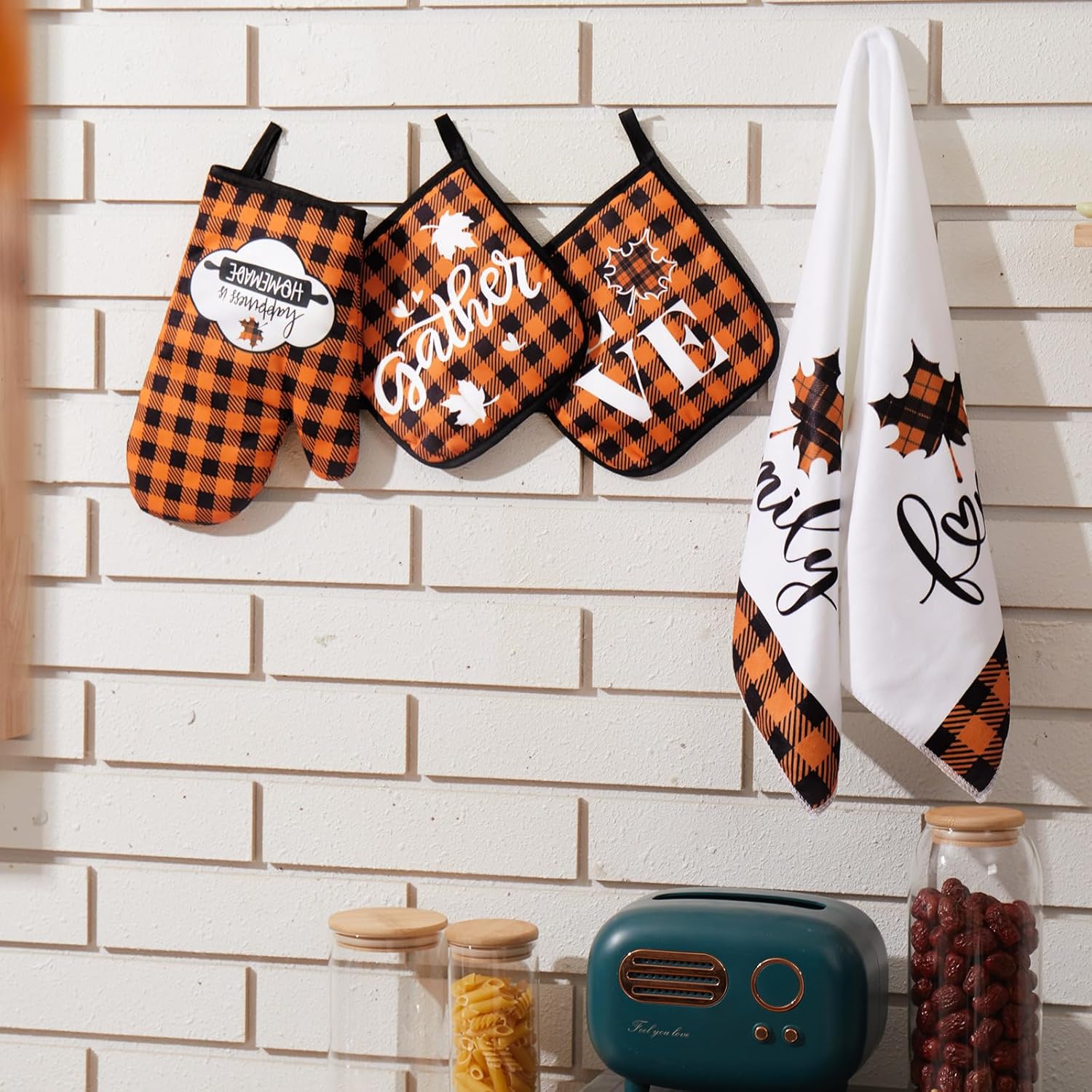 Festive Thanksgiving Buffalo Plaid Set