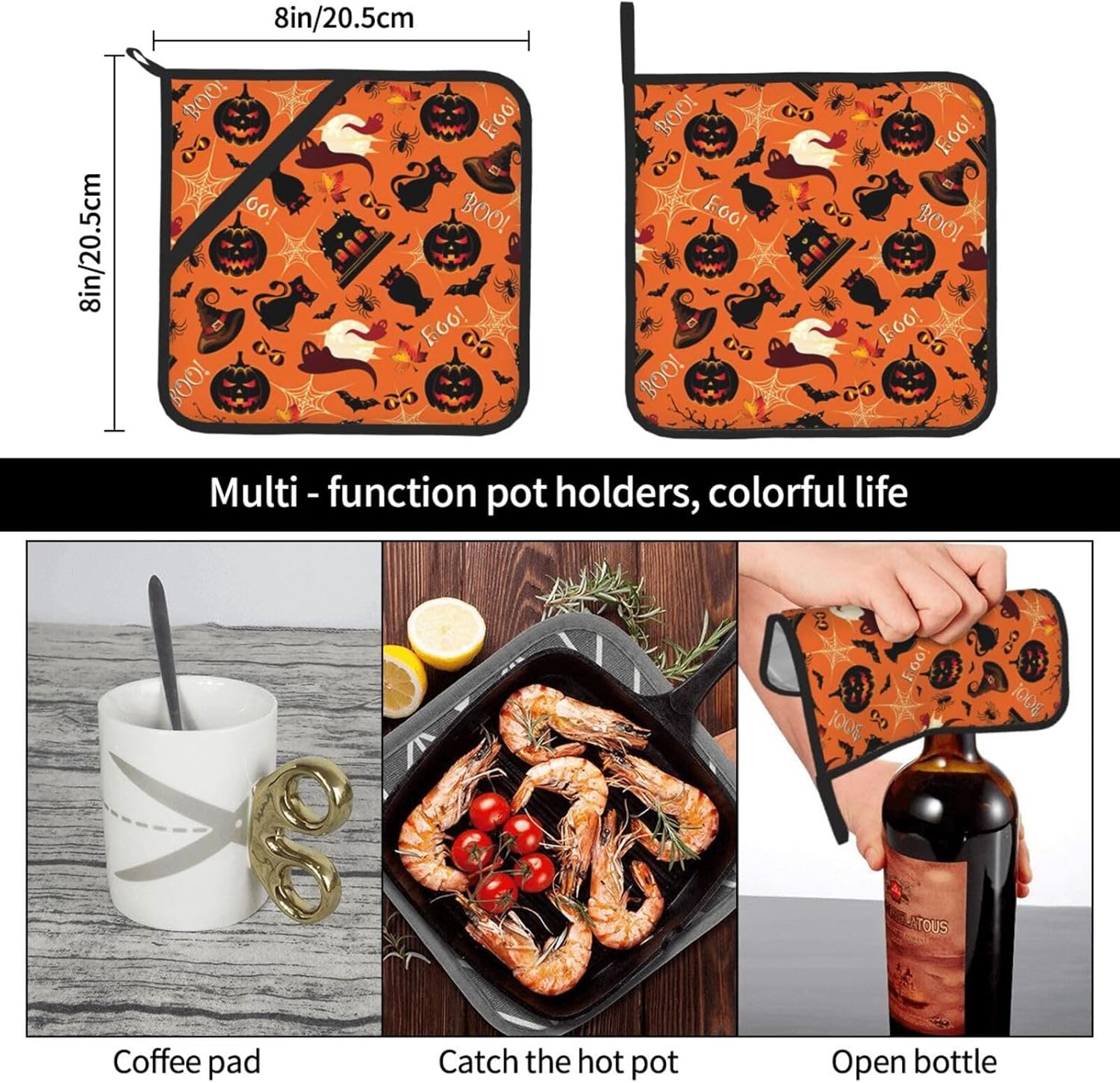 Halloween Heat-Resistant Microwave Gloves Safe for the Kitchen