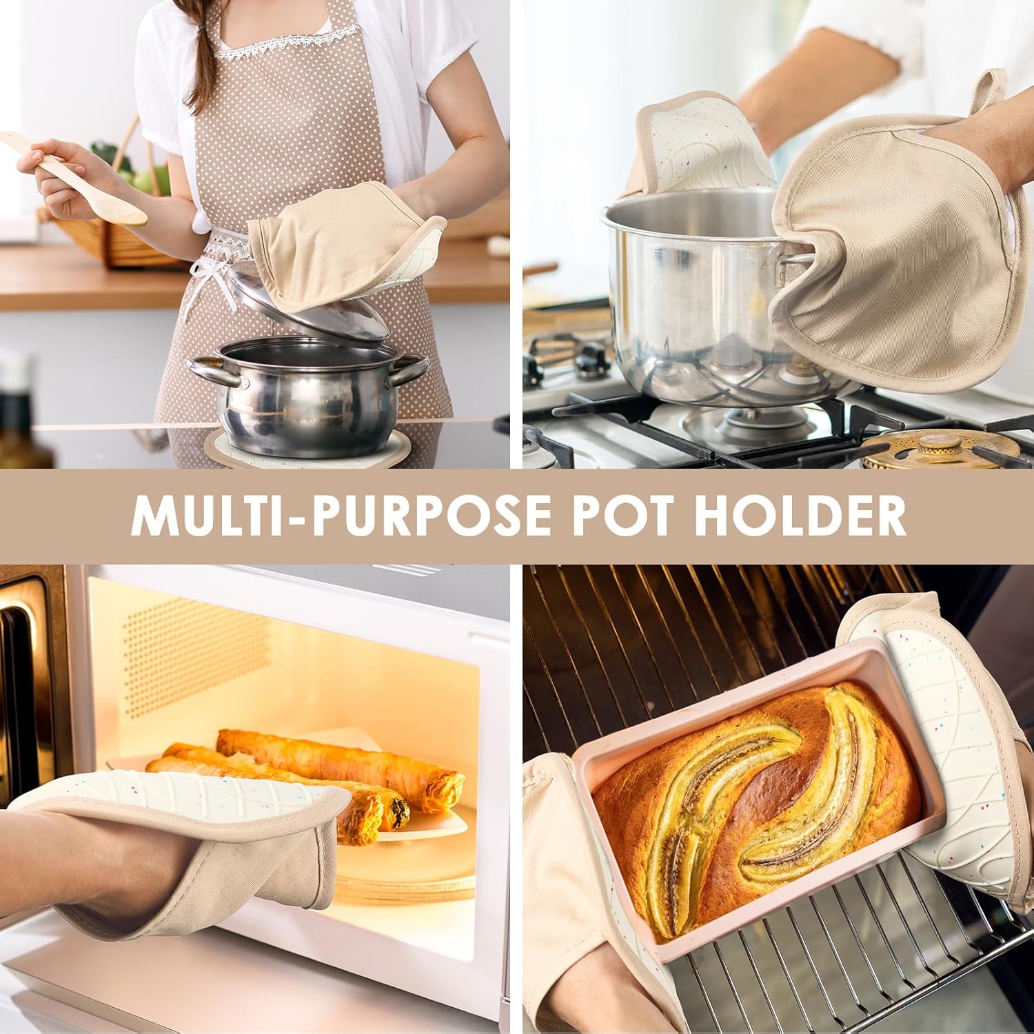 7-Piece Oven Mitts Pot Holders Set