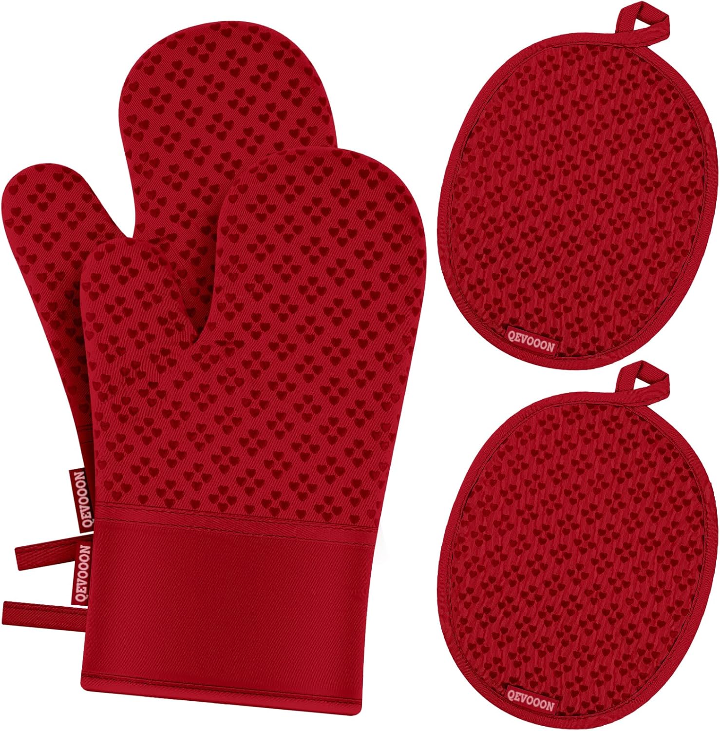 Premium Oven Mitts Set - Heat Resistant Silicone Grip for Cooking Baking