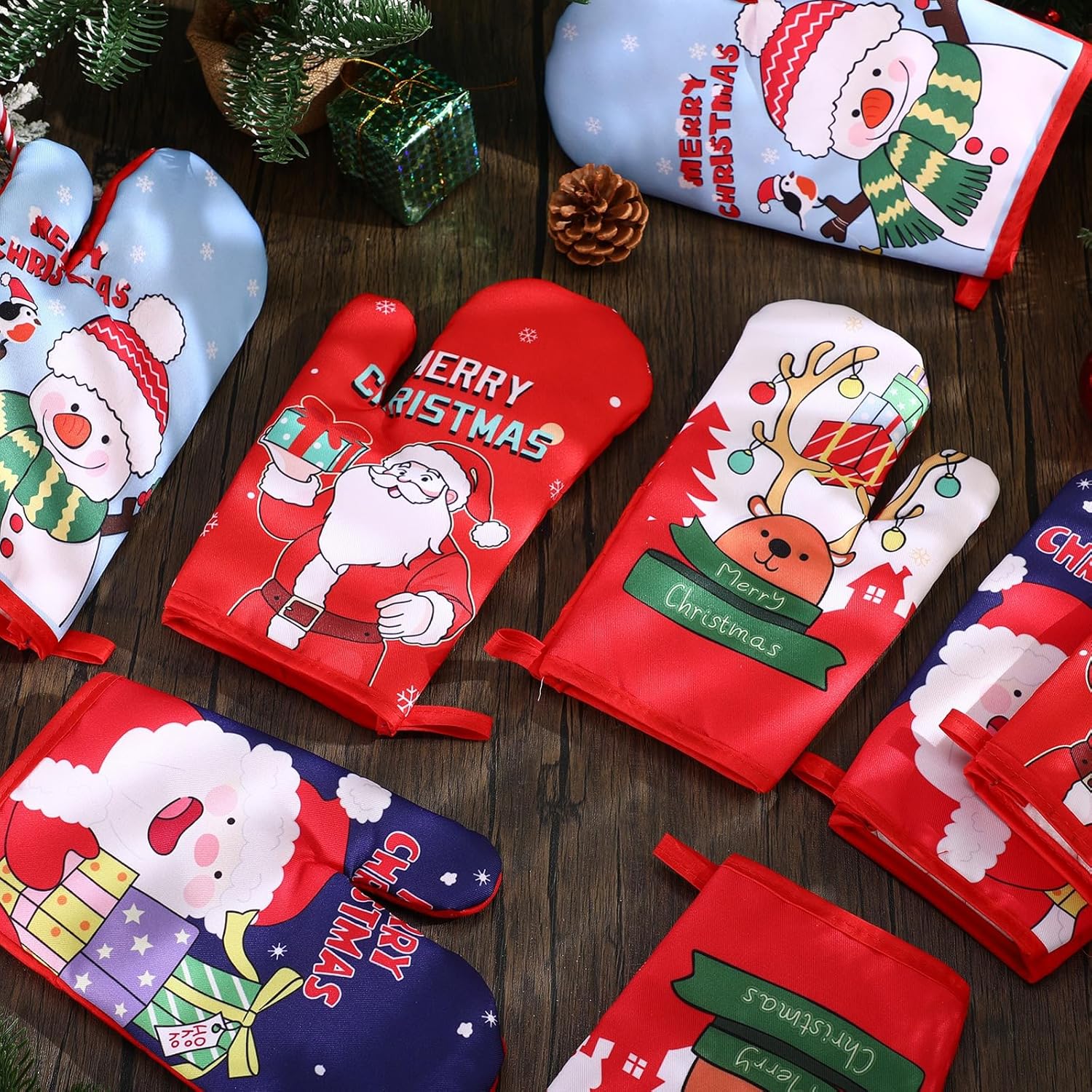 holiday oven mitts