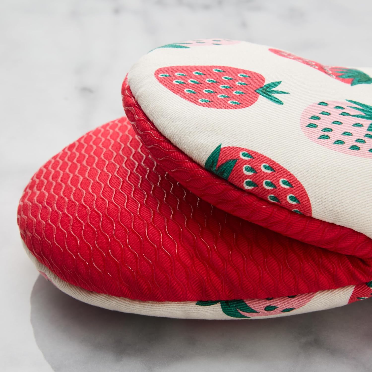 Quirky Strawberry Oven Mitts Set