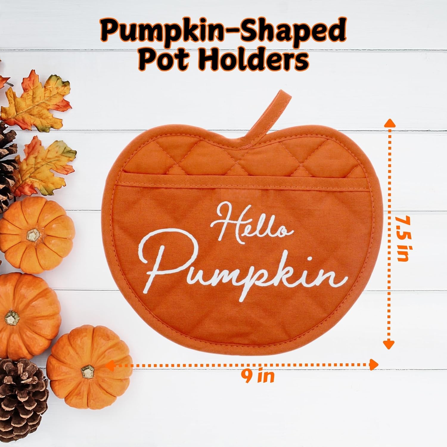 Hello Pumpkin Pot Holders