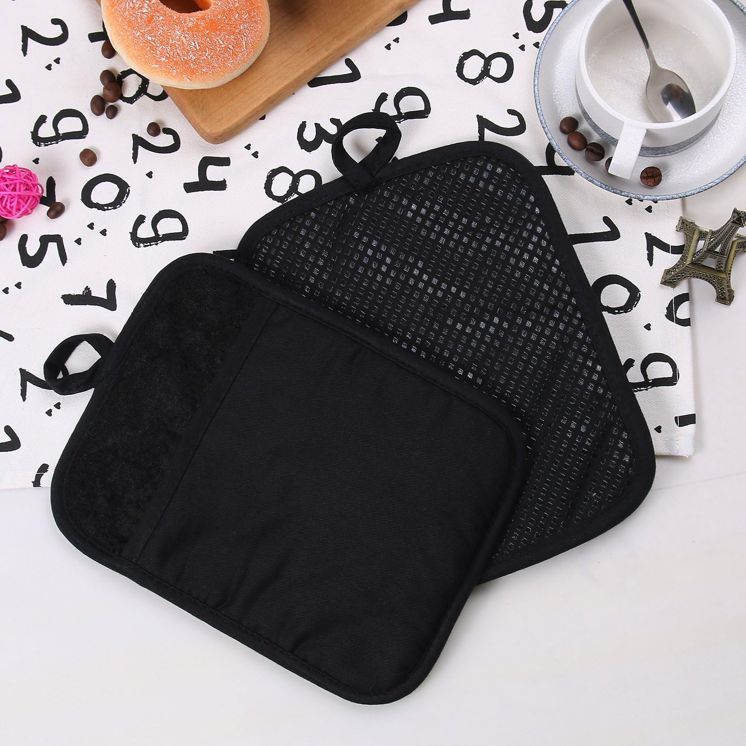 100 Cotton Silicone Potholders Set of 2