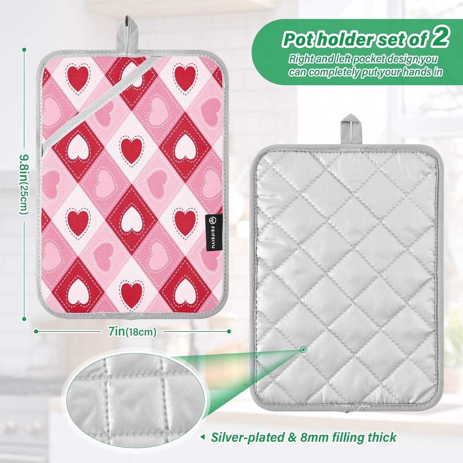 Cldeci Oven Mitt Heat Resistant Potholders