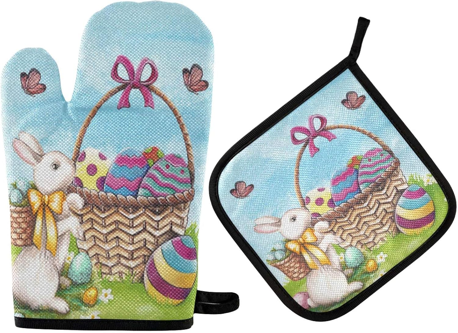 Happy Easter Bunny Oven Mitts