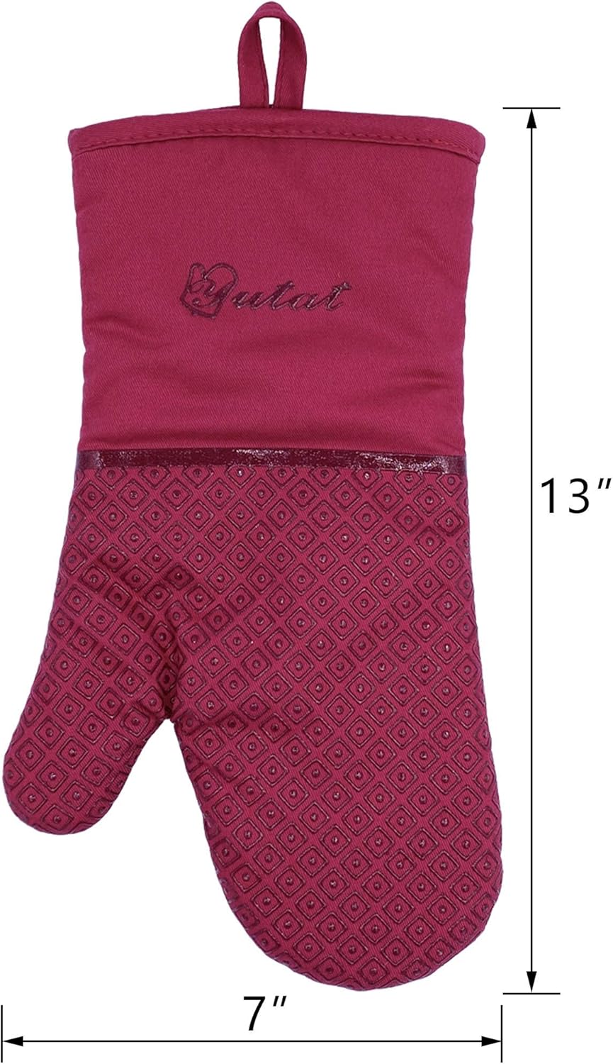 Yutat 4 Piece Oven Mitts and Pot Holders Set