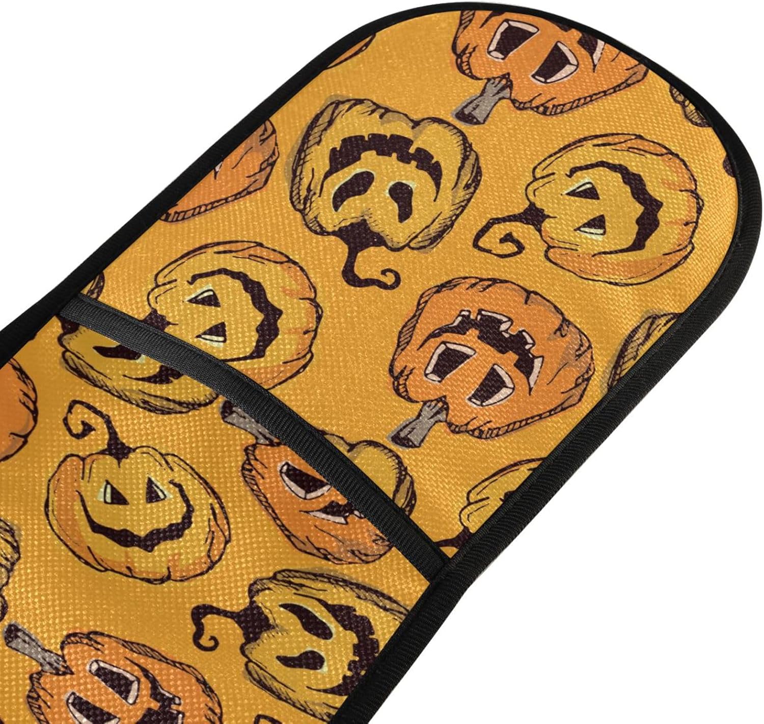 Double Oven Mitts for Halloween Pumpkins Heat-Resistant