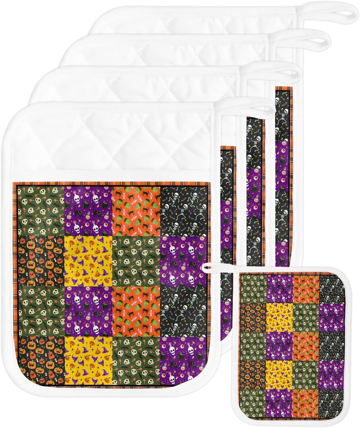 Happy Halloween Heat-Resistant Potholders for Kitchen Safety