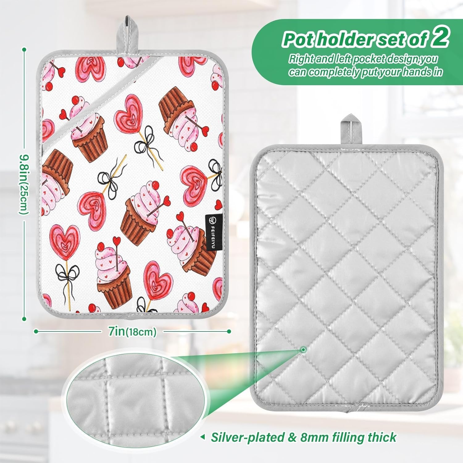 Heat-Resistant Potholders Oven Mitts for Daily Use