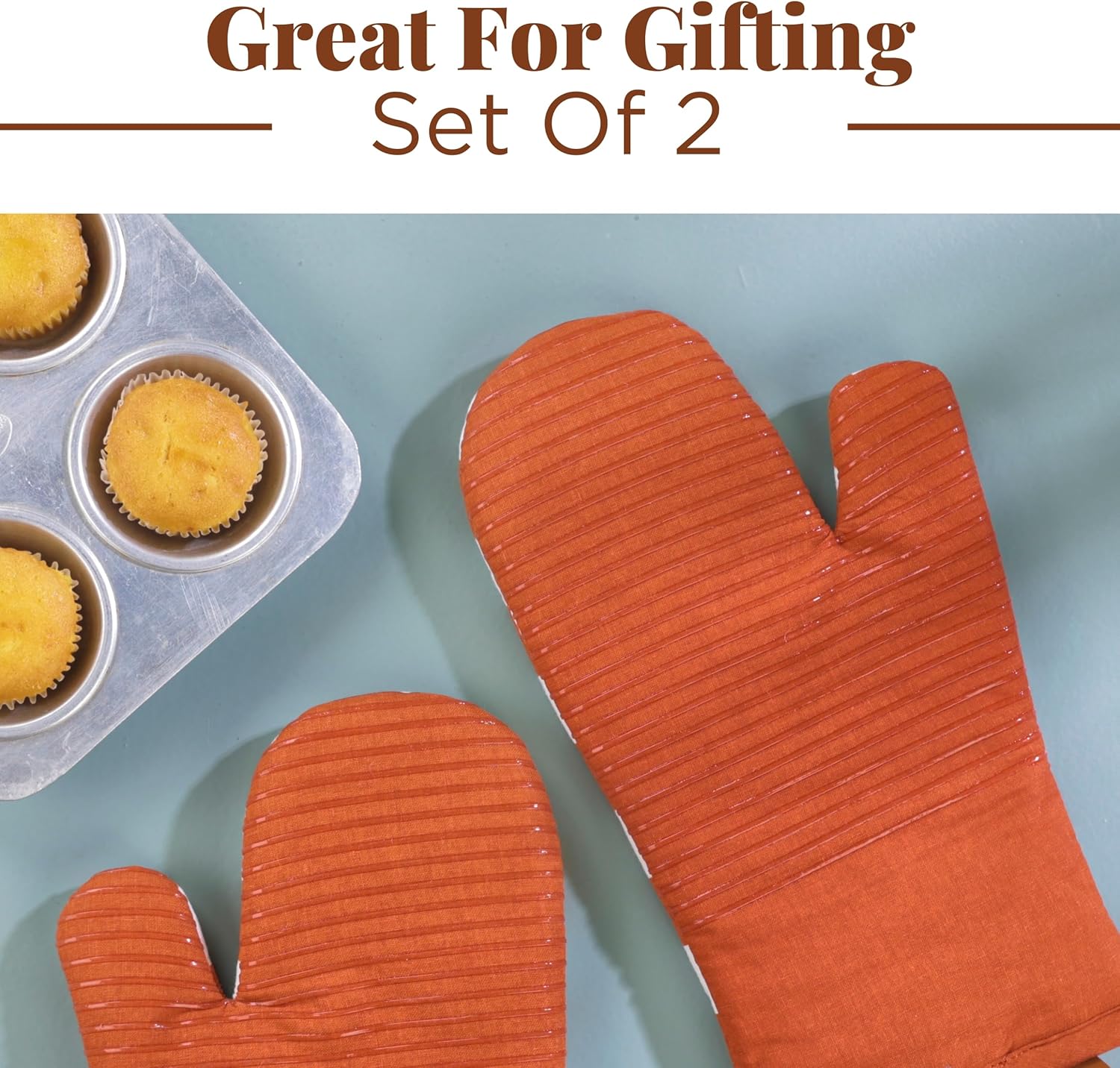 Heat-Resistant Silicone Oven Mitts for Cooking
