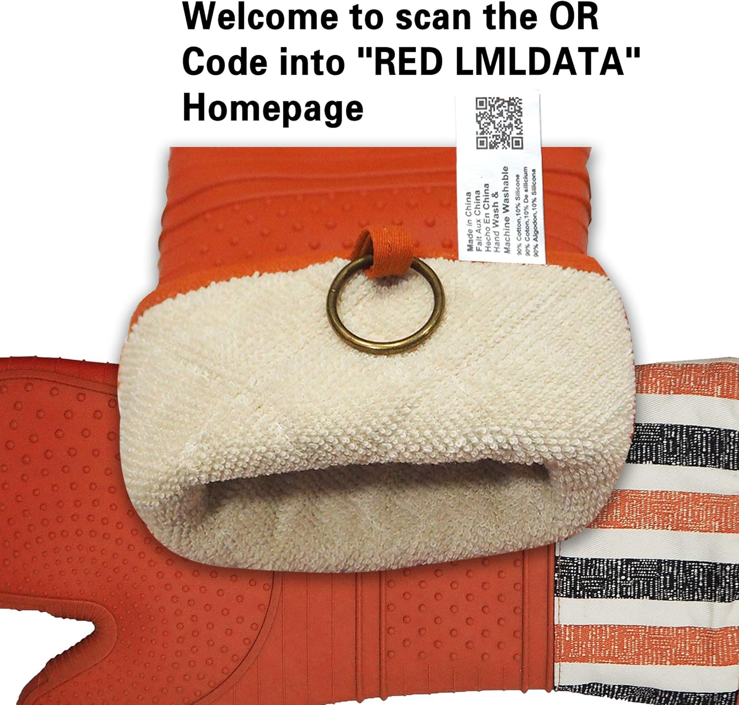 RED LMLDETA Oven mitt heat resistant