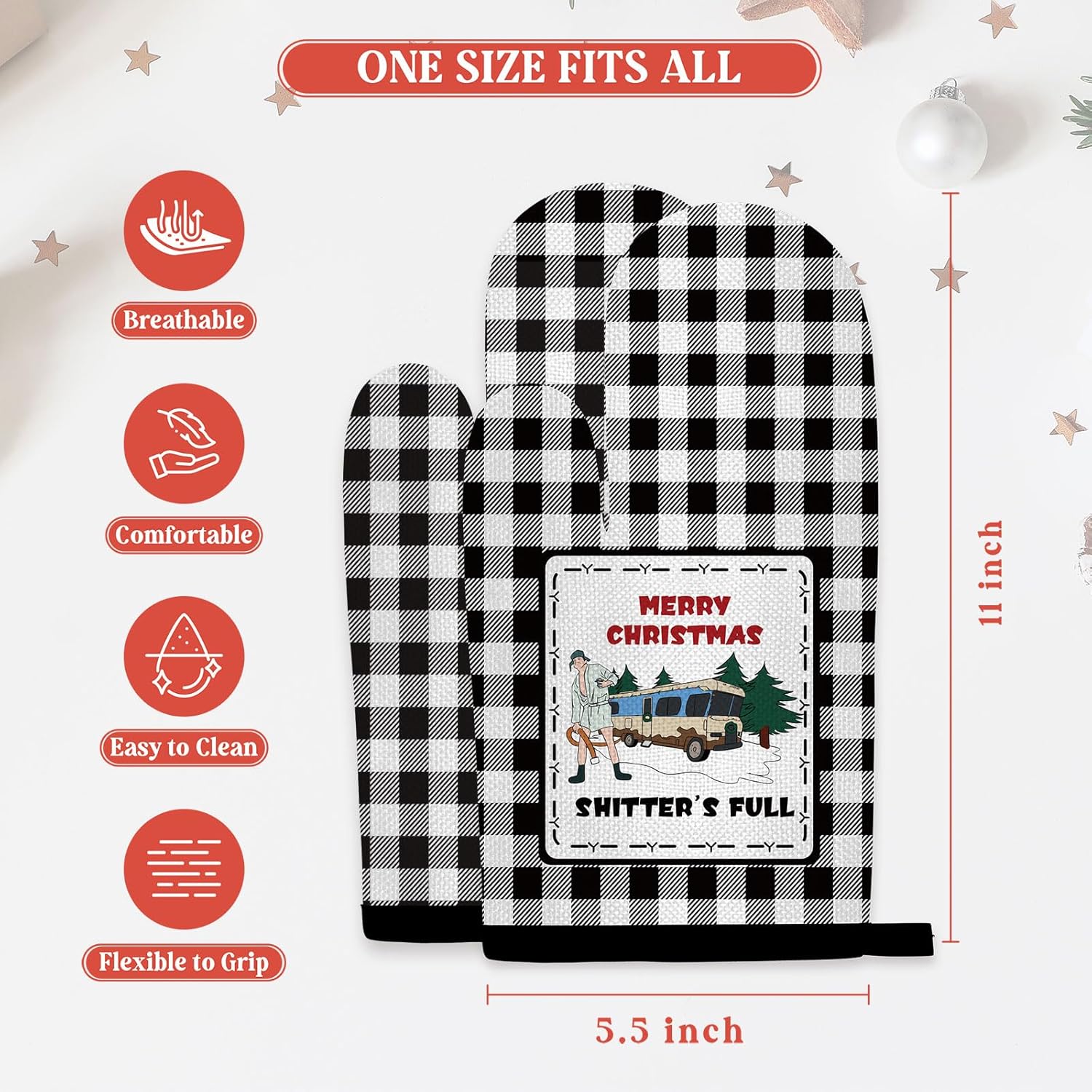 Christmas Vacation Oven Mitts 2-Pack FunnyAll Year
