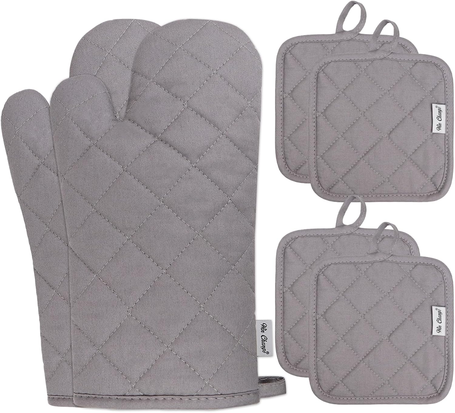 6-Piece Oven Mitts Potholders Set for Safe Cooking