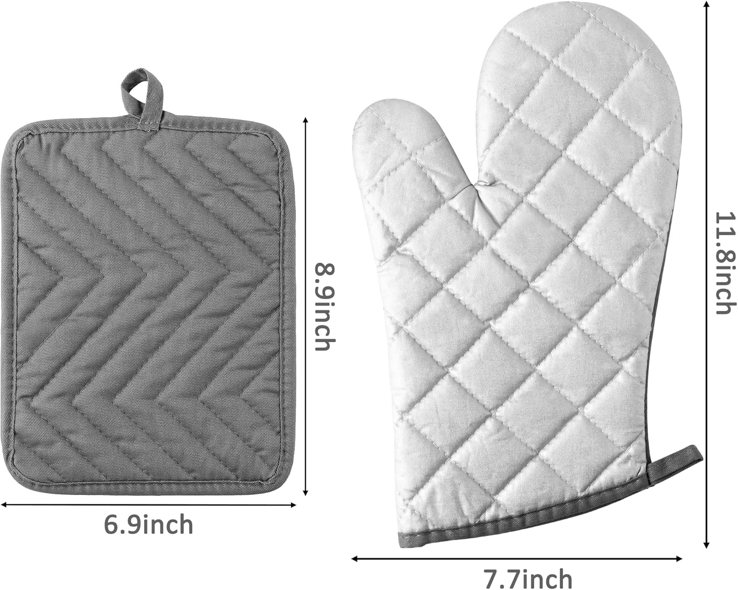 GROBRO7 6-Piece Oven Mitts and Pot Holders Set
