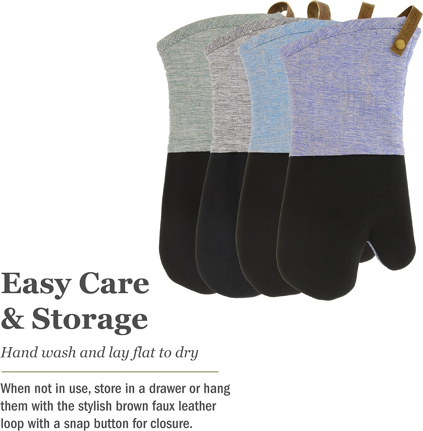 Cuisinart Chambray Oven Mitts 2pk - Heat Resistant