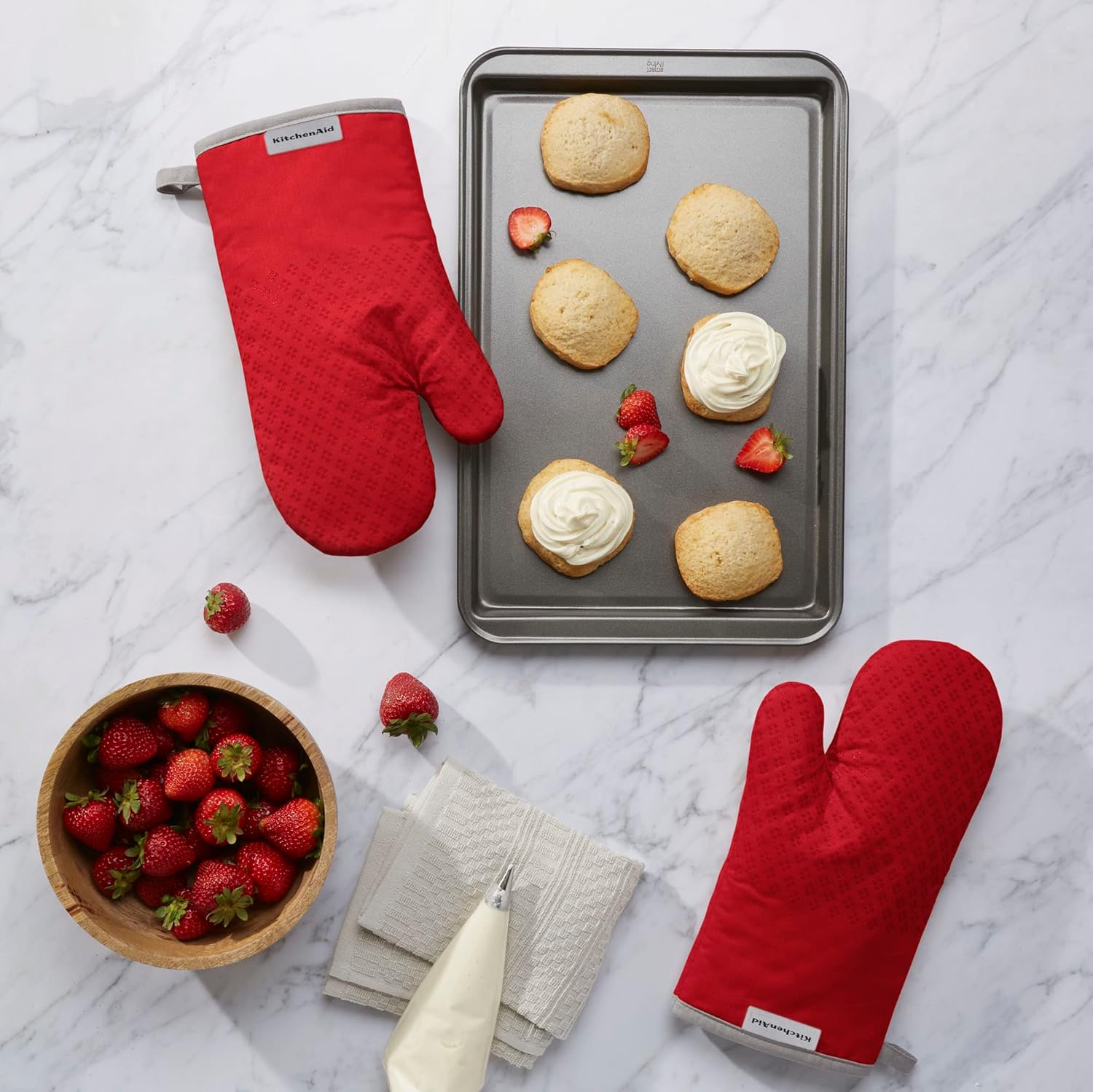 KitchenAid Oven Mitt Set Fire Red 2 Piece
