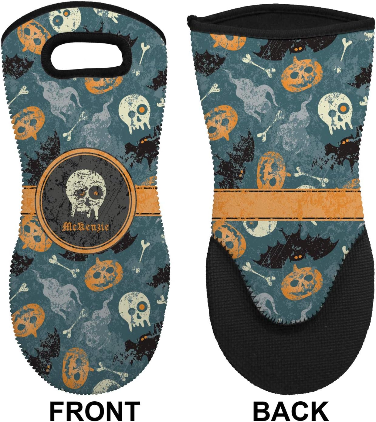 YouCustomizeIt Personalized Halloween Neoprene Oven Mitt Single with Name or Text