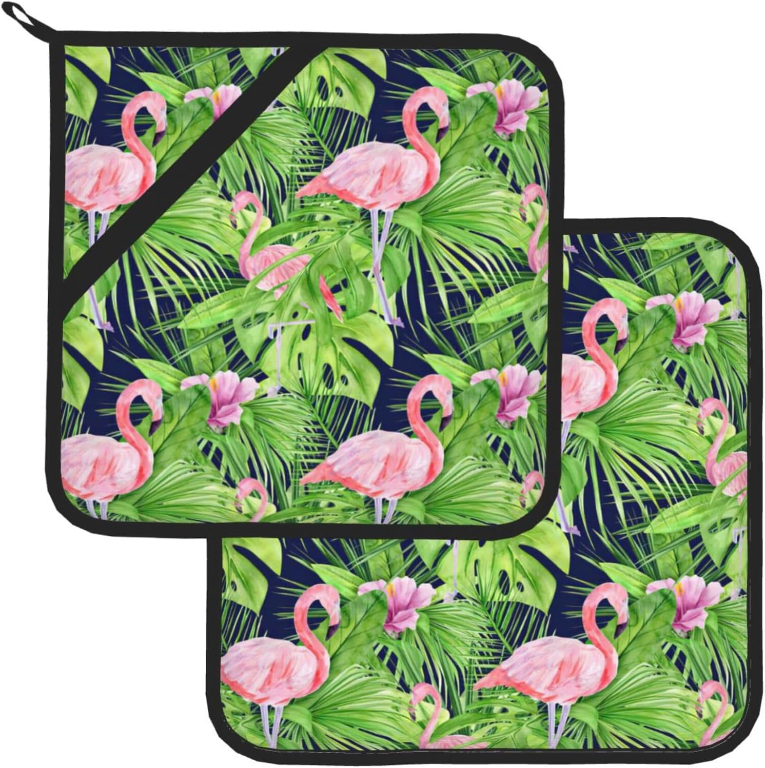 Elegant Heat-Resistant Flamingo Potholders for Kitchen Collection
