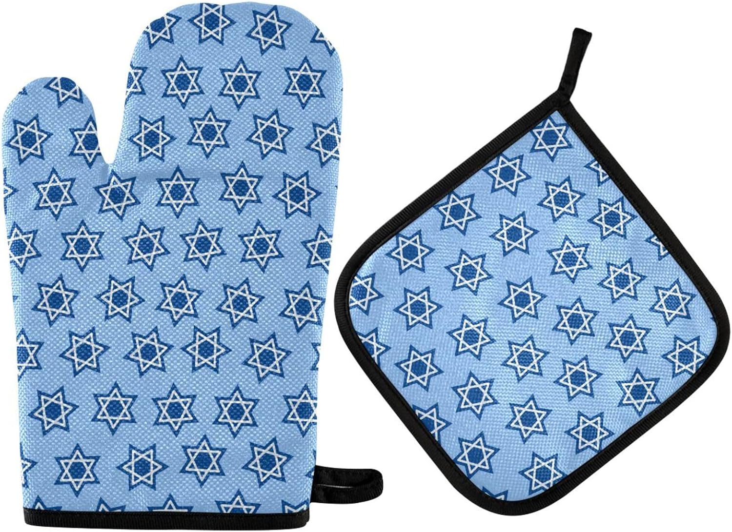 EtherSpher Star of David Oven Mitts and Pot Holder Set