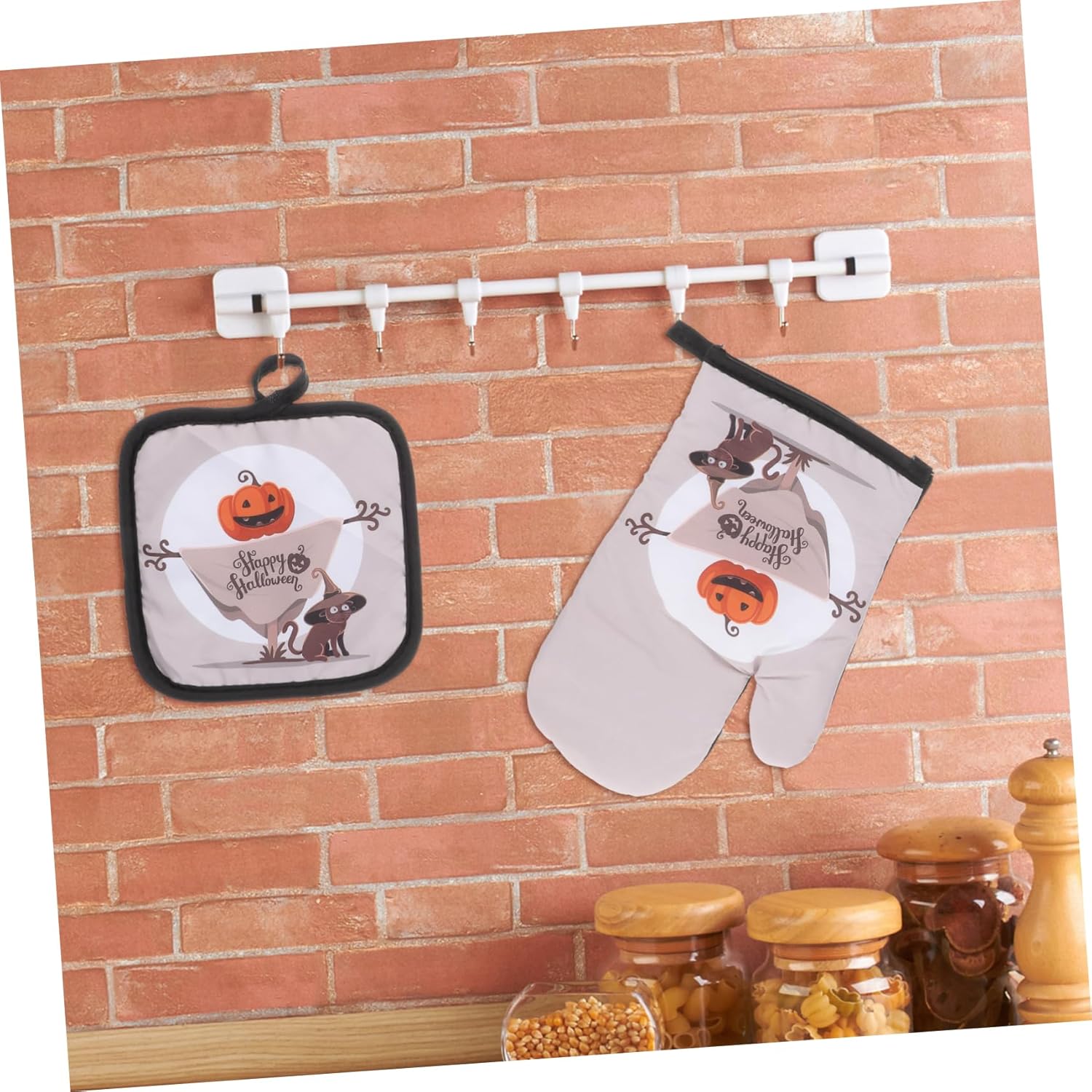 VINTORKY Halloween Oven Mitts Set