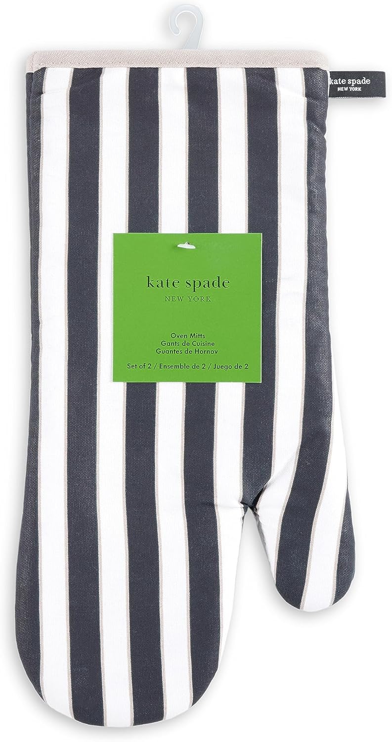 Kate Spade New York Botanical Stripe Oven Mitt Set