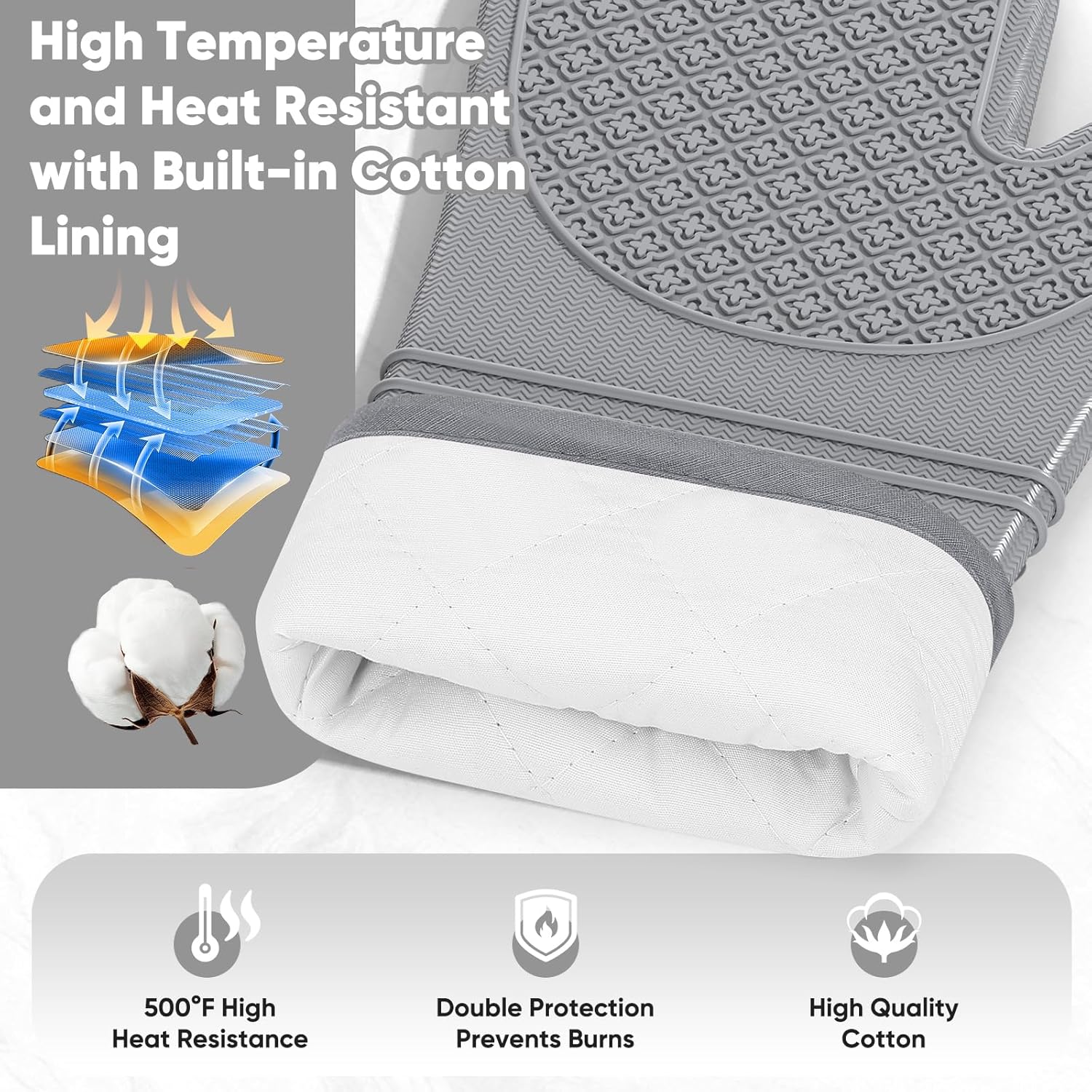 Silicone Oven Mitt Heat-Resistant