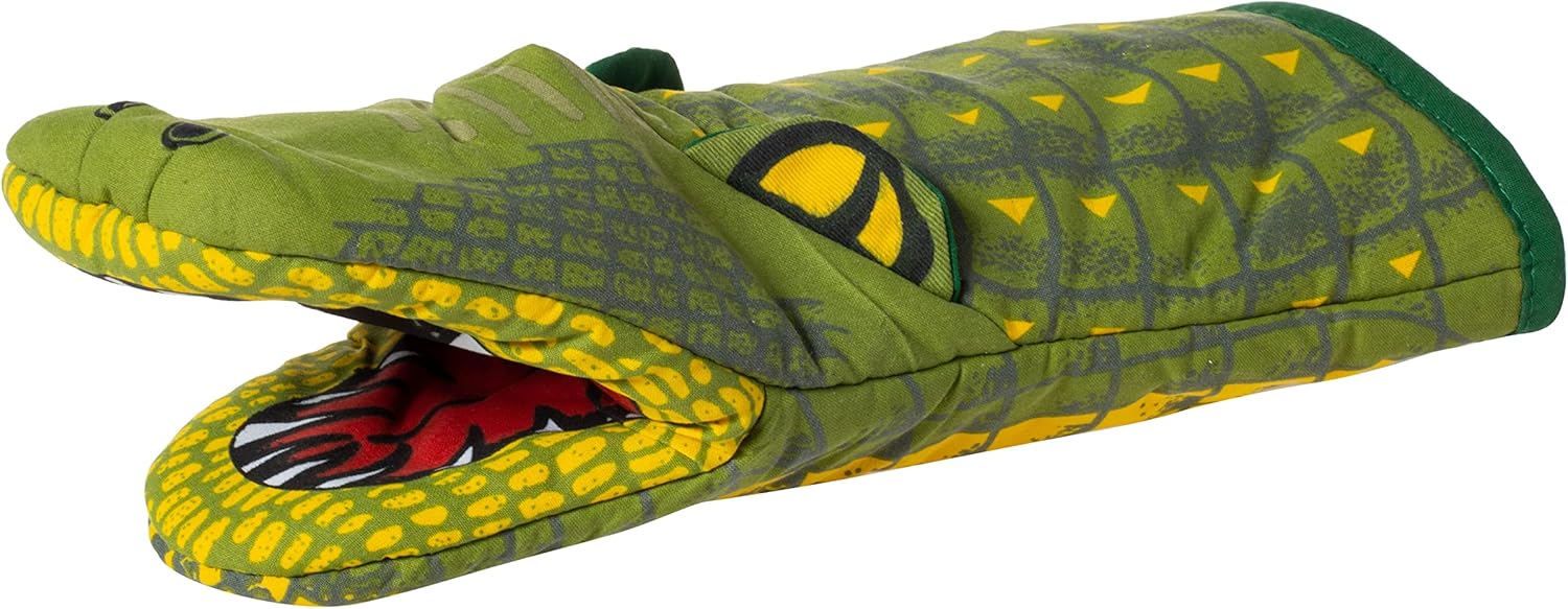 Artisan Owl Novelty 3D Alligator Oven Mitt Green