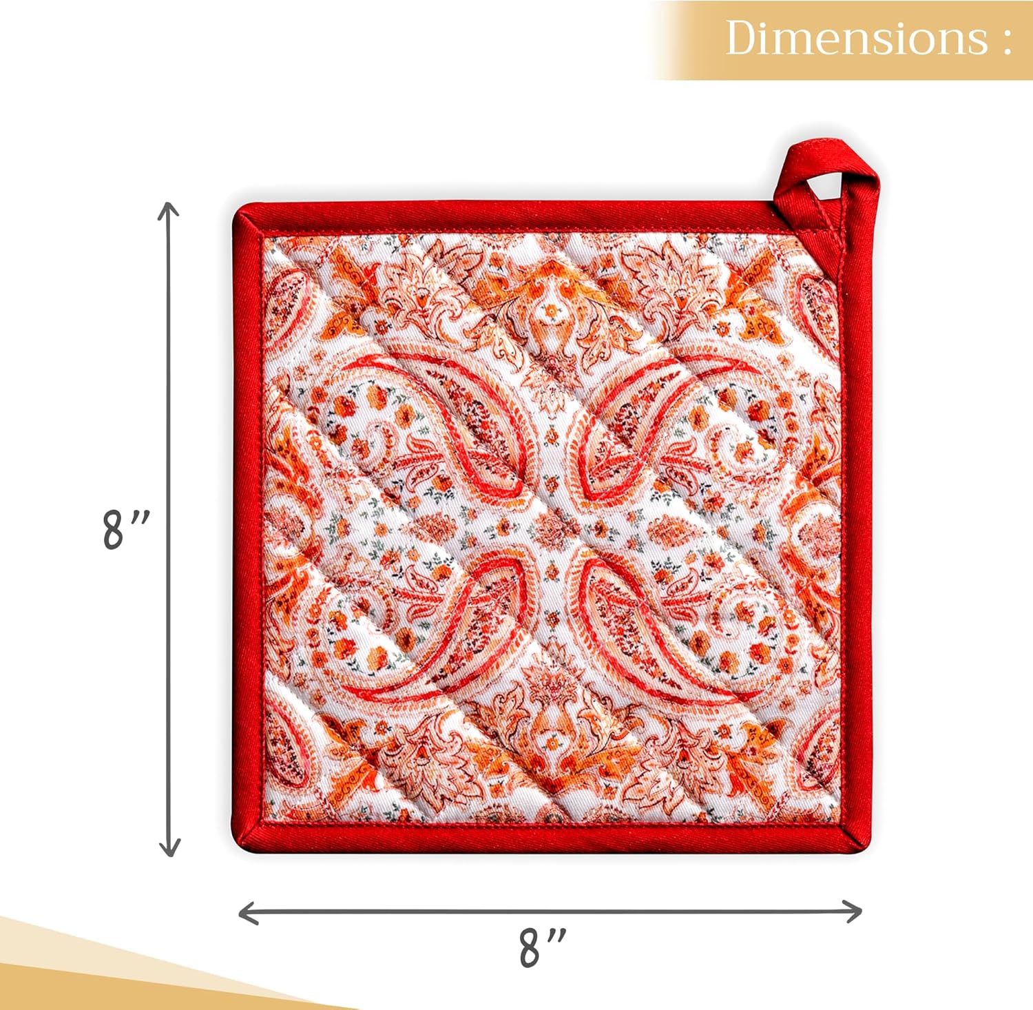Maison d Hermine 8x8 Cotton Potholder Set of 2