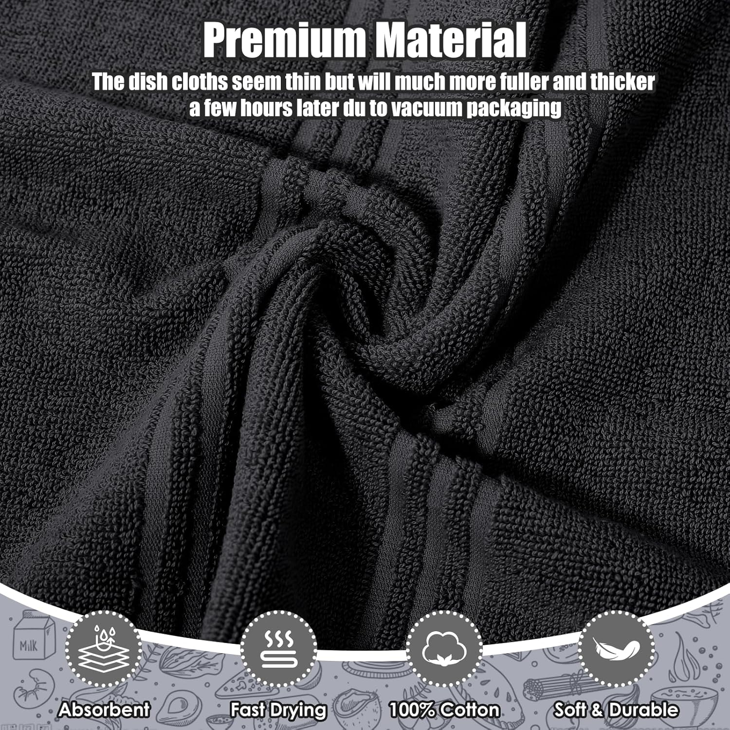 Qevooon 100 Cotton Kitchen Tasks Set - Heat-Resistant Durable in the Kitchen
