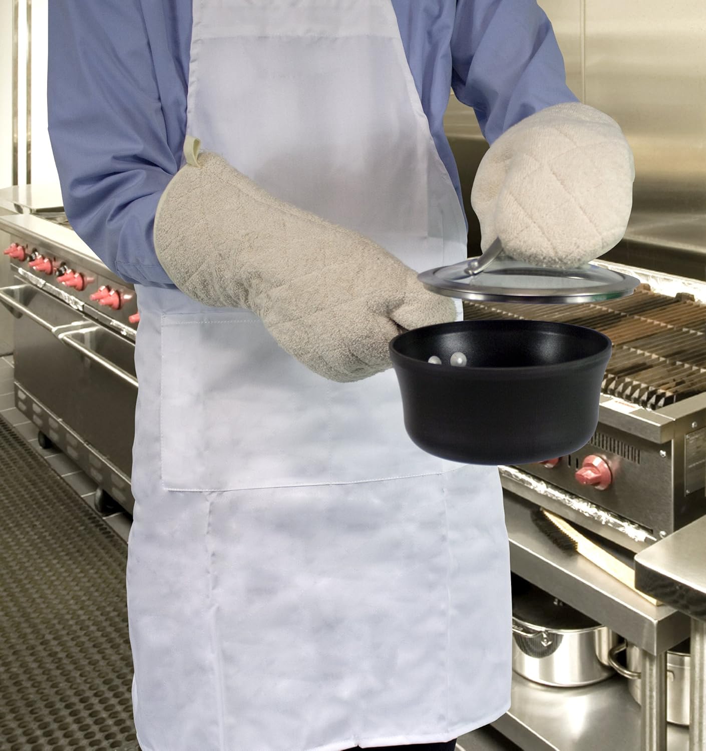 Nouvelle Legende Zero-Texture Terry Oven Mitts Set of 2